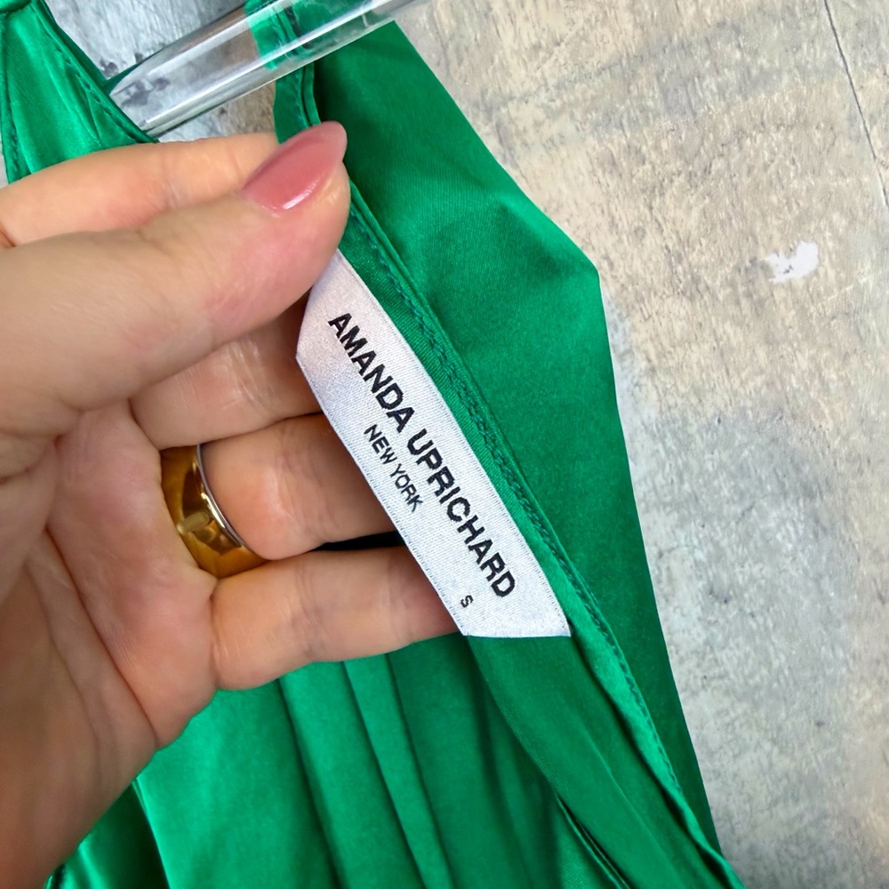 NWT Amanda Uprichard Queens Mini Dress in Dark Green Size Small. - Picture 8 of 12